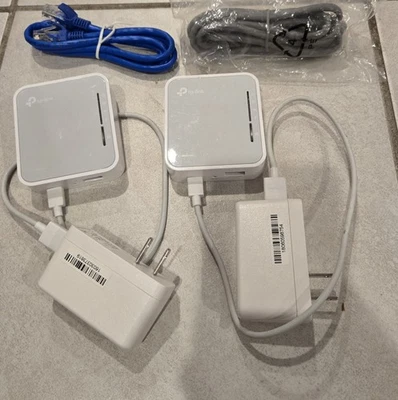 2x lot of TP-Link  AC750 Wireless Travel Router - Silver/White - TL-WR902AC - Image 1 of 2