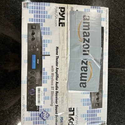 Pyle PDA7BU Home Theater Amplifier MP3/USB/SD/AUX/FM Black Bluetooth Receiver - Image 1 of 4