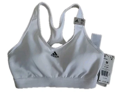 Sujetador deportivo Adidas soporte medio talla mediana nuevo con etiquetas blanco Foto 1 de 4