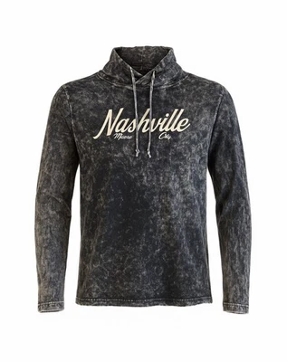MV Sport Nashville Sudadera con Capucha XXL Negro Lavado Ácido Pullover Sudadera Música Ciudad Foto 1 de 4