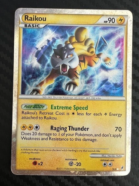 Pokemon TCG Shiny Raikou SL9 Heartgold & SoulSilver Call of Legends Secret HP - Image 1 of 2