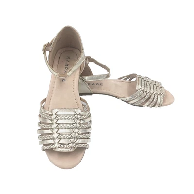 Женские босоножки Rampage золотистый металлик размер 6,5 с регулируемыми ремешками удобные  - Изображение 1 из 4