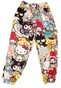 New Womens Size L SANRIO * HELLO KITTY Jogger Pants Sweatpants Rare! - Picture 1 of 5
