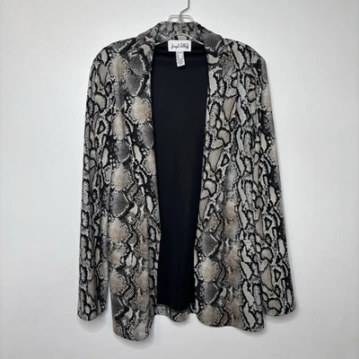 Chaqueta Blazer Joseph Ribkoff Estampado Serpiente Frente Abierto Para Mujer Talla 8 Negra Beige Foto 1 de 4