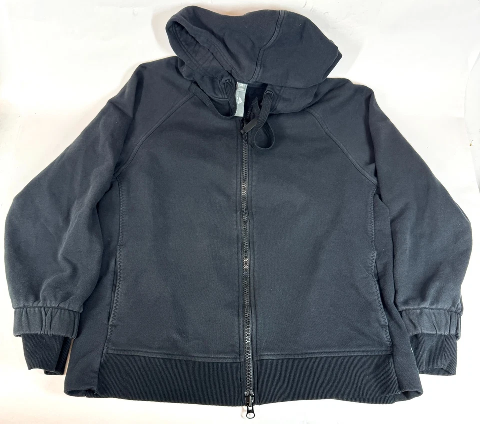 Moletom com capuz Adidas Stella McCartney preto Essentials zíper completo corrida fitness tamanho M - Imagem 1 de 4
