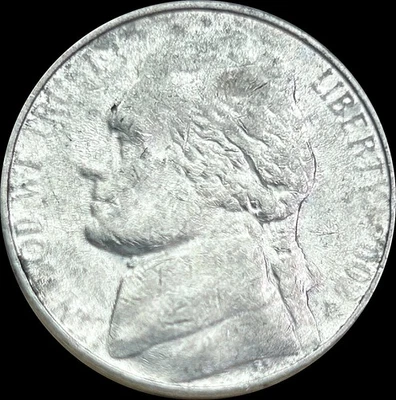 Struck Thru Grease Error - 2002 Jefferson Nickel - Weak Devices Heavy Grease - Image 1 of 2