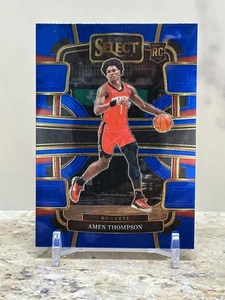 2023-24 Panini Select Amen Thompson Blue Prizm Rookie Card #96 – Houston Rockets - Picture 1 of 6