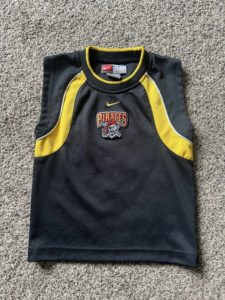 Camiseta deportiva sin mangas Nike Team MLB Mercancía Piratas de Pittsburgh para niños pequeños 3T  Foto 1 de 4