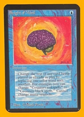 MTG SLEIGHT OF MIND Alpha (OldManMTG 012-011) - Image 1 of 4
