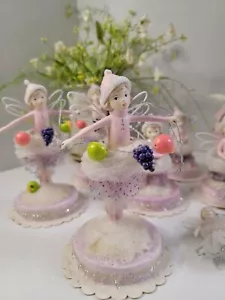 Sugar Plum Fairy Fairies Doll House Ornament Handpainted Ceramic Figures - Picture 1 of 11