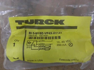 Turck Induktiver Sensor BI 5-M18E-VP4X-H1141, 1561890. M18x1 Gehäuse mit Kontermuttern    - Bild 1 von 3