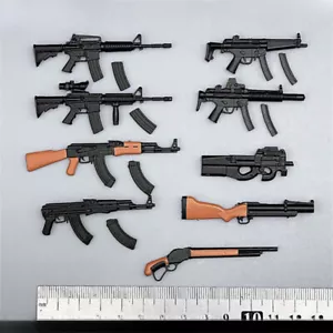 9 Stöcke 1/12 Scale Gun Gewehr Waffe Modell für männliche Actionfigur Taschendeko - Bild 1 von 13