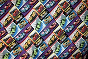 TEAM NASCAR COLORFUL PICTORAL RACING - 100% COTTON FABRIC - Picture 1 of 5