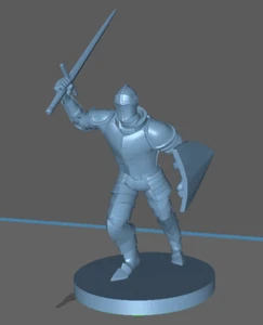 Adventurer: Human Male Fighter Knight Charging - Picture 1 of 1