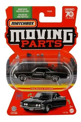 1964 Buick Riviera Black Matchbox Moving Parts 2023 MB1386 1/64 HLG04 - Image 1 of 4