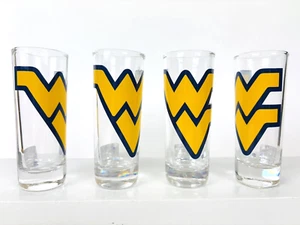 West Virginia Mountaineers NCAA Shot Glass 2.5 OZ Boelter Brands Hype Juego de 4 - Imagen 1 de 3