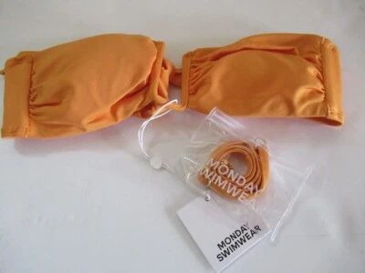 NEW Monday Swimwear St Martinique Bandeau Top in Burnt Orange size P - Imagem 1 de 2