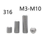 Ensemble de douilles hexagonales en acier inoxydable 316 vis à vis à pointe vis DIN916 M3-M10