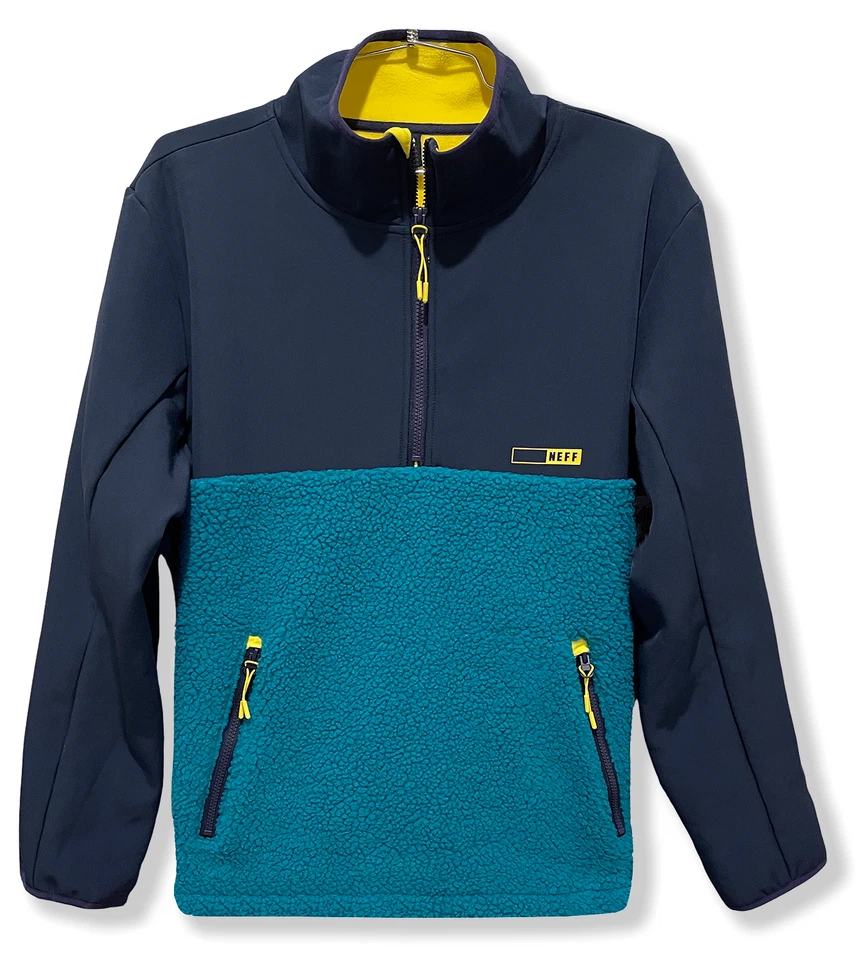 Chaqueta Pullover Neff Throw Back Cuello Simulado 1/4 Cremallera - Nueva con Etiquetas Para Hombre Grande - #45335-CL1 Foto 1 de 1