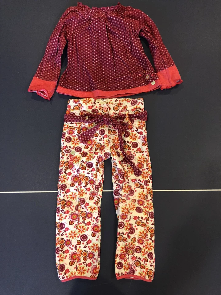 Top/pantalones de pana para niñas Par Deux Par talla 4 Foto 1 de 4