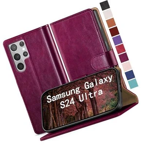 for Samsung Galaxy S24 Ultra Phone case[RFID Blocking Leather],[3 Credit Card - Picture 1 of 7