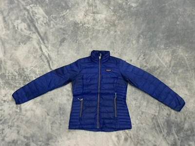 JAQUETA FEMININA PATAGONIA DOWN SWEATER PUFFER PEQUENA AZUL ZÍPER COMPLETO (LEIA) - Imagem 1 de 4