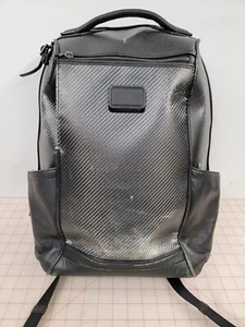 Tumi CFX Watkins Black Carbon Fiber Leather Laptop Backpack Bag 35630CB Some Dmg - Picture 1 of 14