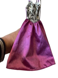 BARBIE AUTHENTIC GOWN DRESS PURPLE Pink SILVER/ BLACK TOP - Picture 1 of 8