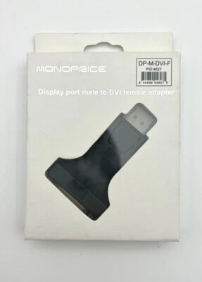 MONOPRICE DP-M-DVI-F 4827 Displayport Male,To DVI-D Female,Adapter. Black - Image 1 of 2