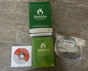 Nuance Dragon Naturally Speaking home V11 Speech Recognition Software Headset