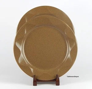 Dansk ORIGAMI SANDSTONE Set(s) of 2 Salad Plates, MINT/SUPERB+ Condition! Brown - Picture 1 of 3