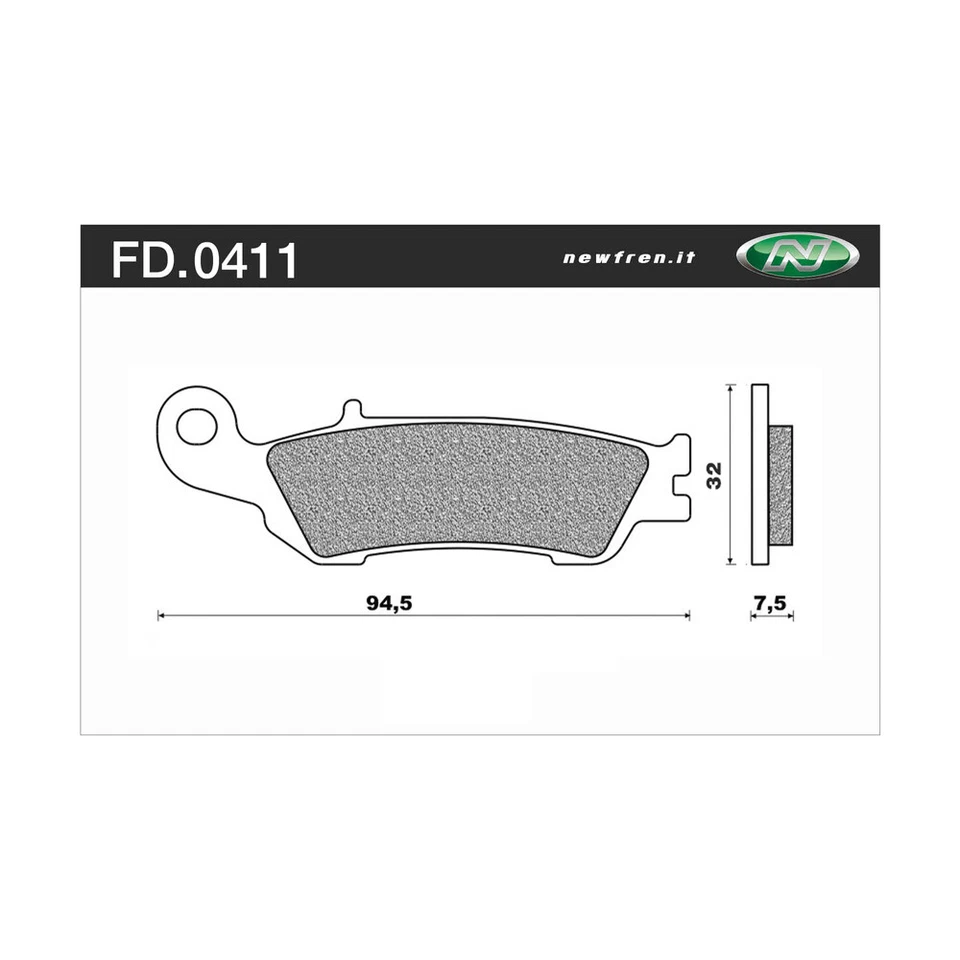 Newfren Front Brake Pads for Yamaha YZ250FX 2015-2022 >Off Road Organic — 第 1/1 张图片