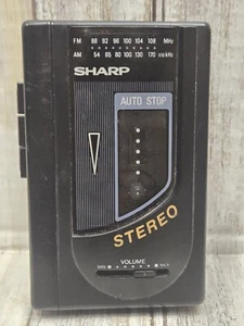 Vintage Sharp JC-140(BK) Portable AM/FM Stereo Cassette Tape Player - Picture 1 of 13