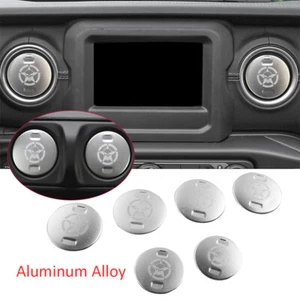 Silver Dashboard &Rear Air Vent Trim For Jeep Wrangler JL JT Gladiator 18+ Skull - Picture 1 of 6