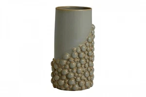 Shabby Chic Vintage Nordic Hygge Grey Bobble Vase Contemporary Home Decor - Picture 1 of 1