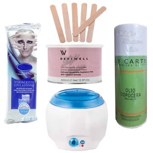 KIT COMPLETO DE DEPILACIÓN - CALENTADOR - CERA DEPILATORIA - ACEITE POSTERIOR - Imagen 1 de 6