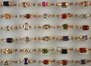 55 Stck. große Posten gemischter Stil Mehrfarbig Zirkonia Ring Dame Ringe - Bild 1 von 7