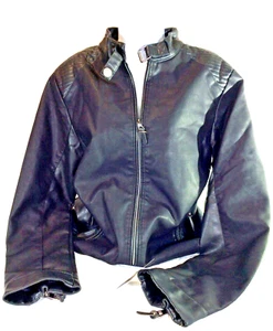 XRAY JEANS BLACK LEATHER JACKET - SIZE MEDIUM - NWT - Picture 1 of 7