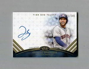 2018 Topps Tier One Tier One Talent Autograph George Springer 1/245 - Bild 1 von 3