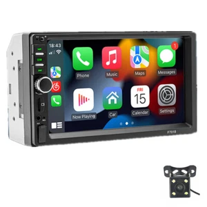 Double 2DIN Car Stereo Radio Bluetooth MP5 Player For Android Auto Apple Carplay - Foto 1 di 23