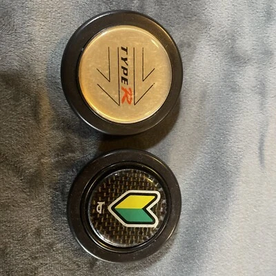 Lote 2 Botones Bocina Tipo R para Honda Acura JDM 60mm Botón Central T1670 Universal Foto 1 de 2