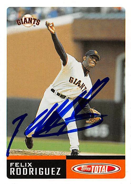 Felix Rodriguez autographed baseball card (Giants) 2002 Topps Total #99 - Image 1 of 1