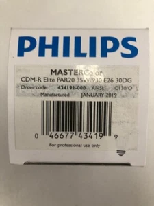 5 Pieces Philips 434191 CDM35PAR20/M/FL30/930 Elite PAR20 35W/930 30 Deg - Picture 1 of 6
