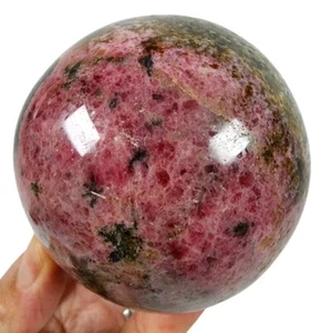 Rhodonite Crystal Polished Sphere 1lb 12.6oz. - Picture 1 of 3