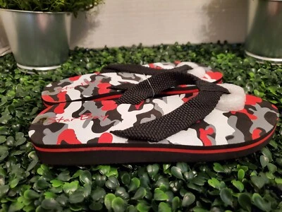 Chinelos tanga Starbay infantil EVA casual ~ camuflagem vermelha 🔴⚫ tamanho 3 ~ NOVO - Imagem 1 de 4