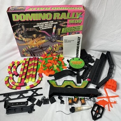 Domino Rally Neon Super Deluxe Set Vintage Replacement Pieces ~ READ DESCRIPTION - Image 1 of 4