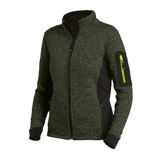 FHB Damen Strick-Fleece-Jacke Arbeitsjacke Marieke oliv-schwarz 1520 Gärtner - Bild 1 von 1