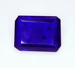 23.86 Ct Loose Gemstone Dark Blue Topaz Emerald Shape AAA+ Transparent Topaz Gem - Picture 1 of 10