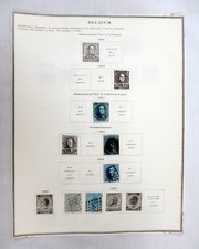 55 Belgium stamps - 1800's & Parcel Post Stamps from Old Album