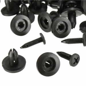 120 x 6mm Hole Dia Plastic Panel Trim Push Pin Clips Car Bumper Door Push Clips - Picture 1 of 8